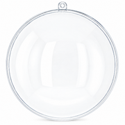 Set of 3 Clear Fillable Plastic Ball Christmas Ornament 3.9 Inches