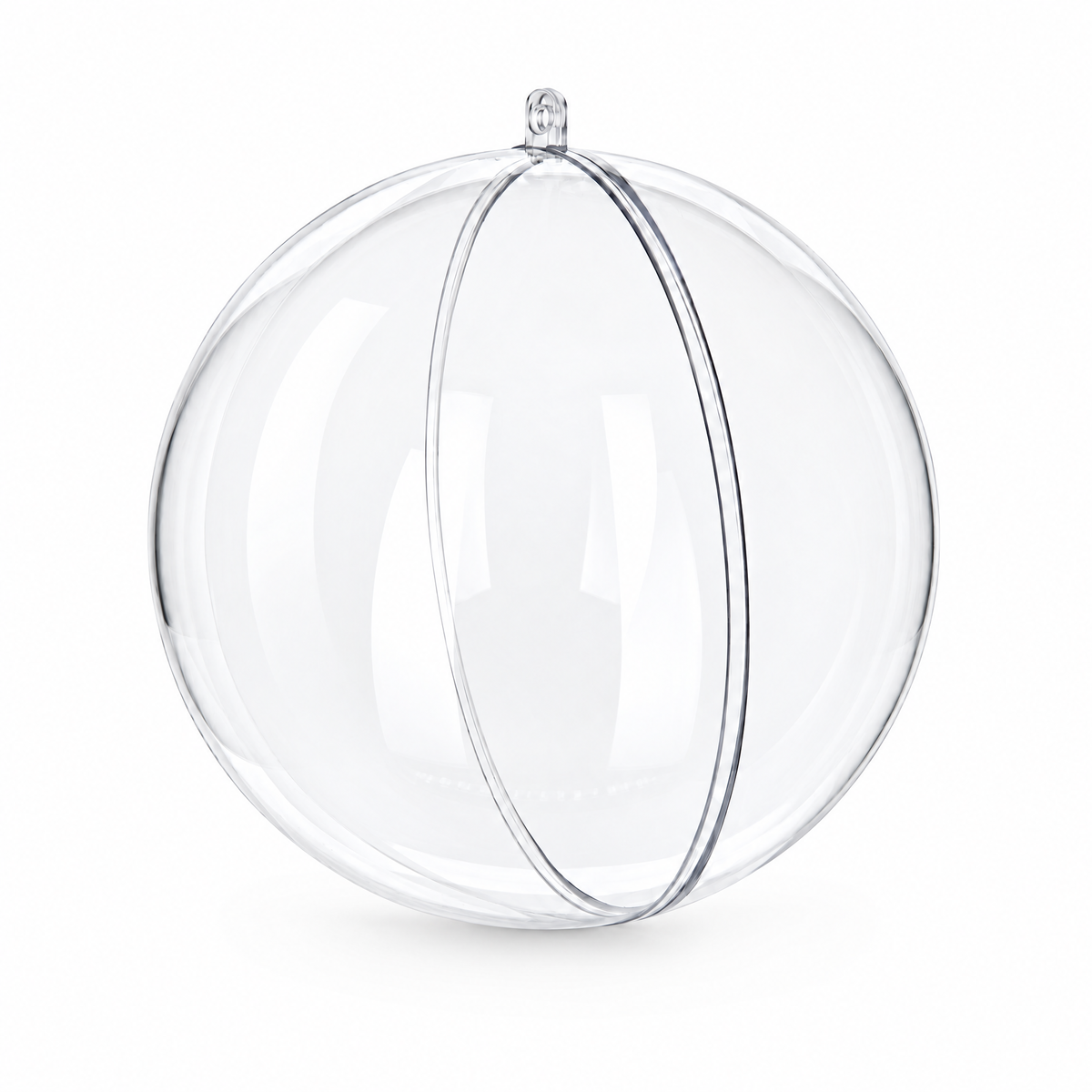 Set of 3 Clear Fillable Plastic Ball Christmas Ornament 4.7 Inches