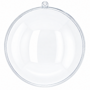 Set of 3 Clear Fillable Plastic Ball Christmas Ornament 4.7 Inches