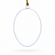 Set of 3 Clear Plastic Egg Ornaments 3.4 Inches (86 mm)