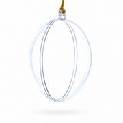 Set of 3 Clear Plastic Egg Ornaments 3.4 Inches (86 mm)