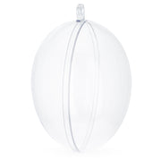 Set of 6 Clear Plastic Egg Ornaments 2.7 Inches