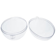 Set of 6 Clear Plastic Egg Ornaments 2.7 Inches
