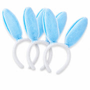 Set of 3 Blue Bunny Ear Headbands - Easter Costume Accessory 11.7 Inches