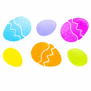 Set of 6 Easter Egg Gel Window Clings Gel Decorations