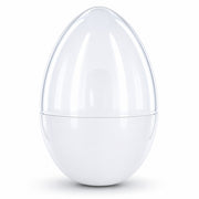 Giant Extra Large White Plastic Easter Egg Two Tones 12 Inches