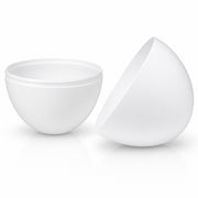 Giant Extra Large White Plastic Easter Egg Two Tones 12 Inches