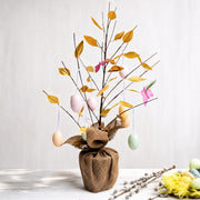 Easter Egg Branch Tree Centerpiece Tabletop Decoration with Butterflies 24 Inches Tall