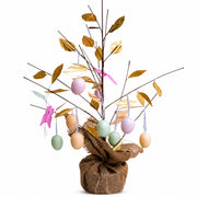 Easter Egg Branch Tree Centerpiece Tabletop Decoration with Butterflies 24 Inches Tall