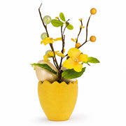 Set of 4 Colorful Spring Flowers with Easter Eggs 7 Inches