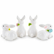 Set of 4 Porcelain Easter Bunnies 4 Inches