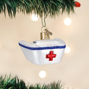 Old World Christmas Nurse's Cap Glass Blown Ornament