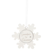 Grandpa's 1st Christmas Snowflake Ornament.