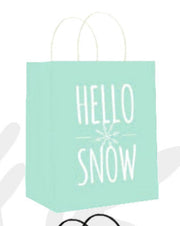Premium Kraft Large Christmas Gift Bag - Hello Snow