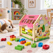 Wooden Counting House with Numbers & Abacus