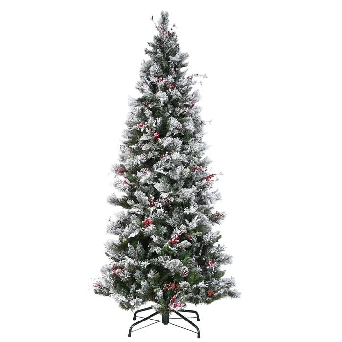 108'' Lighted Artificial Pine Christmas Tree