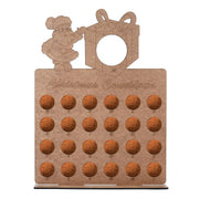 Wooden Advent Calendar Christmas Tree Hanging 24 Chocolates Stand Rack