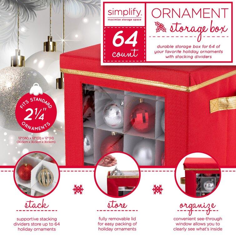 12'' H x 12'' W x 12'' D Christmas Ornament Storage - Christmas Trees USA