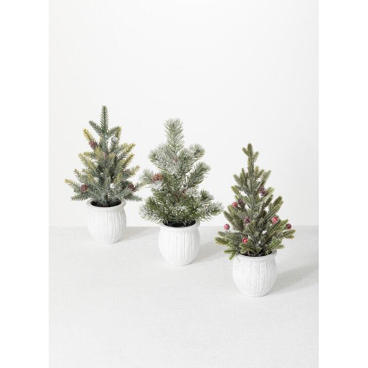 12" H Green Pine Cashmere Christmas Tree - Christmas Trees USA