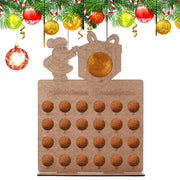 Wooden Advent Calendar Christmas Tree Hanging 24 Chocolates Stand Rack