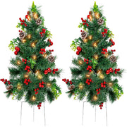 Green Pine Artificial Christmas Tree With Lights
