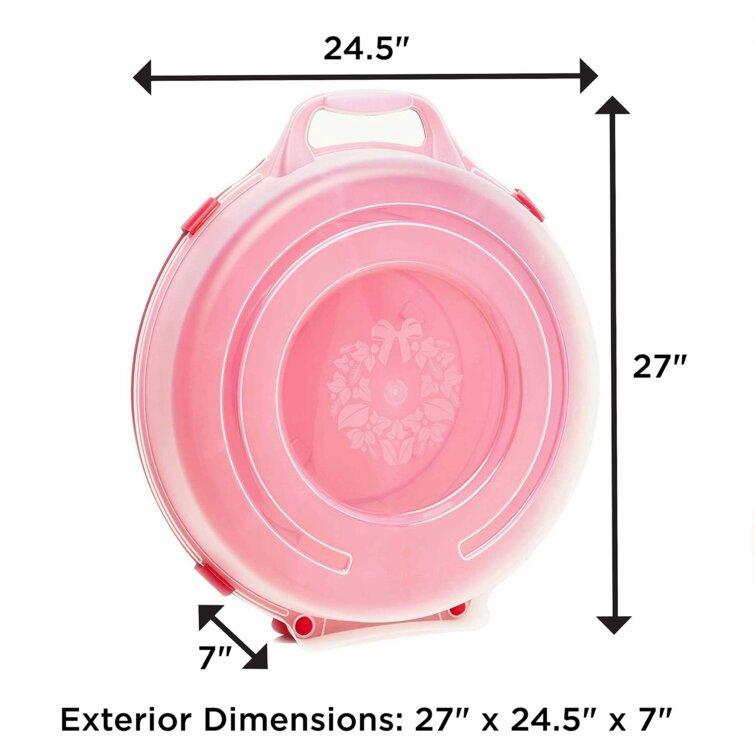Plastic Lid Christmas Wreath Storage Box