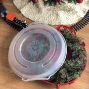 Plastic Lid Christmas Wreath Storage Box