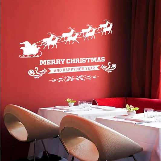 Merry Christmas Sticker PVC Removable Wall Sticker