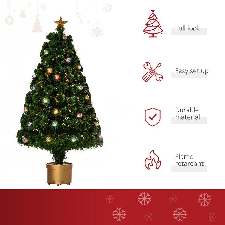 Green Pine Cashmere Christmas Tree With 13 LEDs