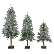 Green Artificial Pine Christmas Tree Set