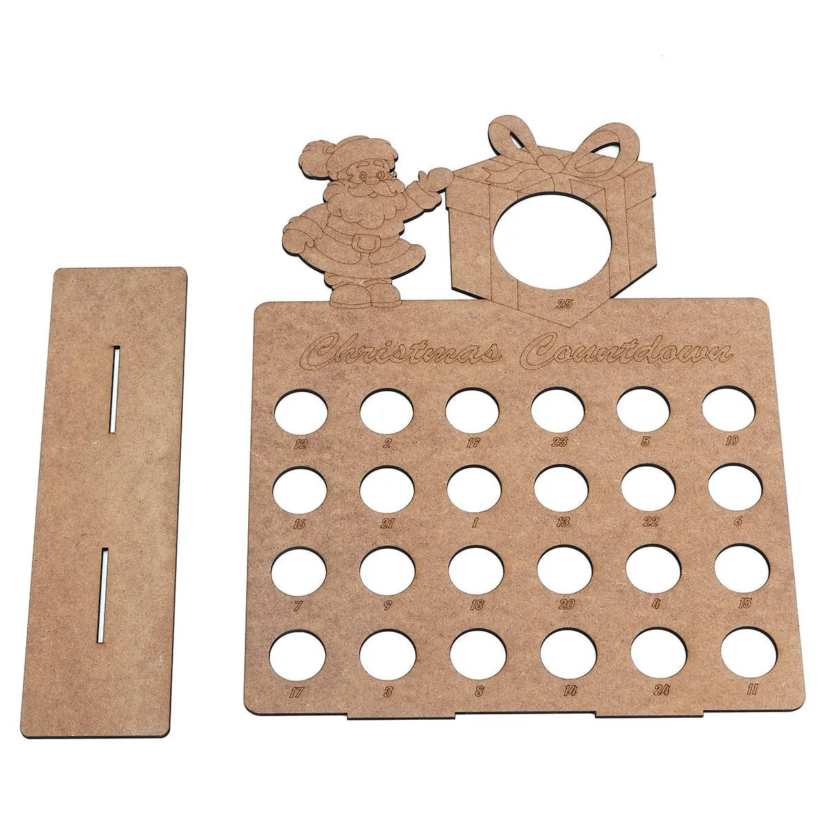 Wooden Advent Calendar Christmas Tree Hanging 24 Chocolates Stand Rack