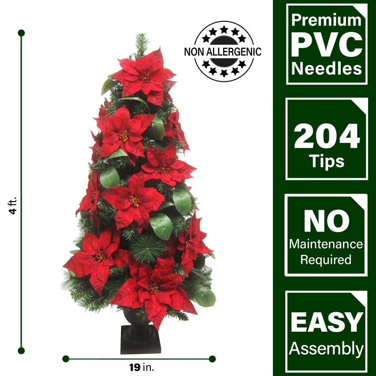 Red And Green Pine Artificial Christmas Tree
