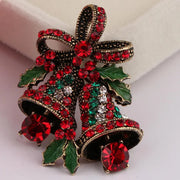 Christmas Retro Bell Festive Brooch Pin Gift