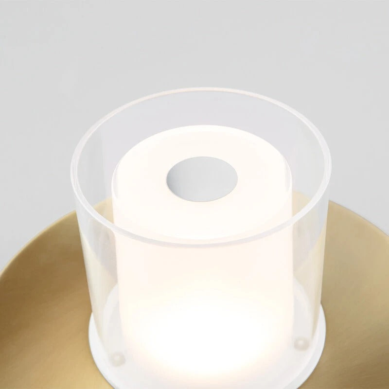Tubicen CANDLE T140003-TC Brass Flameless LED Candle Table Light 2000mAh Rechargeable Battery Operated Lamp