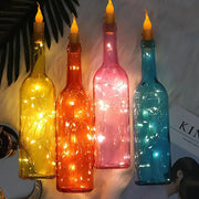 Battery Operated LED Bottle Candle Wire String Light