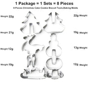 New 3D Stainless Steel Christmas Cookie Cutter Mold Set