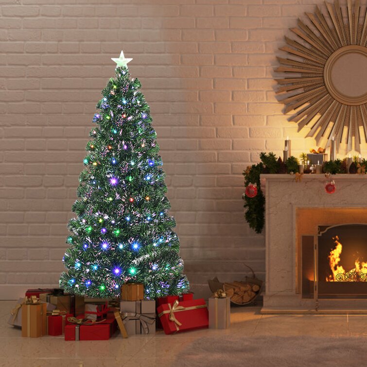 5' Green Pine Artificial Christmas Tree with 175 Multi-Color Lights