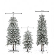 Slender Green Fir Flocked Christmas Tree With 255 LEDs
