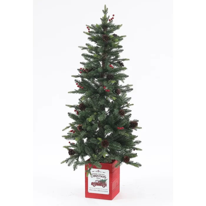 60'' Lighted Artificial Pine Christmas Tree