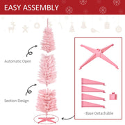 Slender Pink Cashmere Christmas Tree 6' H