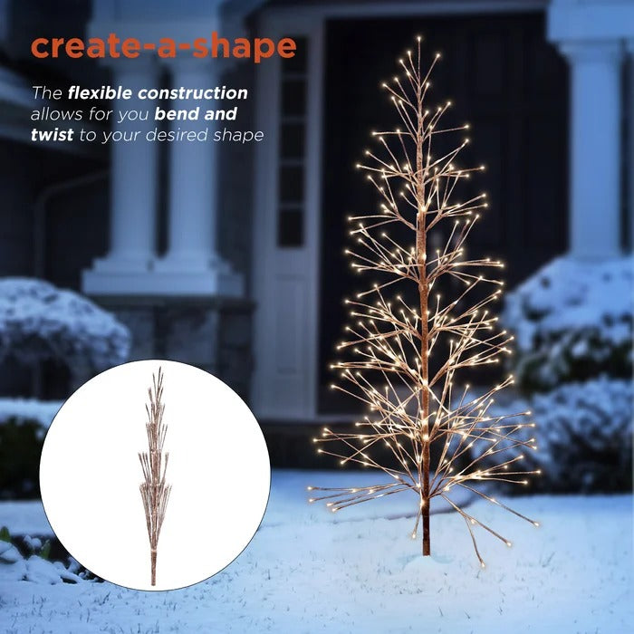 71'' Lighted Artificial Cedar Christmas Tree