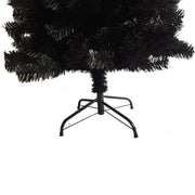 Slender Black Realistic Artificial Christmas Tree
