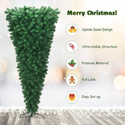 Green Pine Upside Down Artificial Christmas Tree