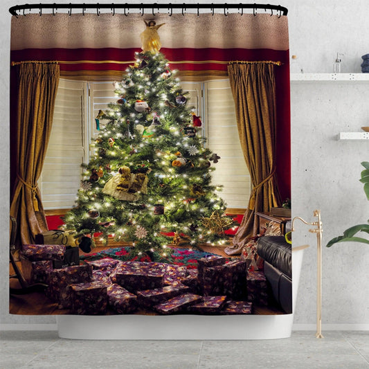 Merry Christmas Tree Shower Curtain