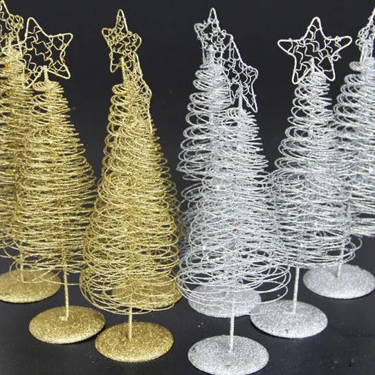 Mini Iron Christmas Tree Desk Decoration Ornament-32Cm