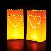 Big Heart Pattern Tea Light Candle Bag