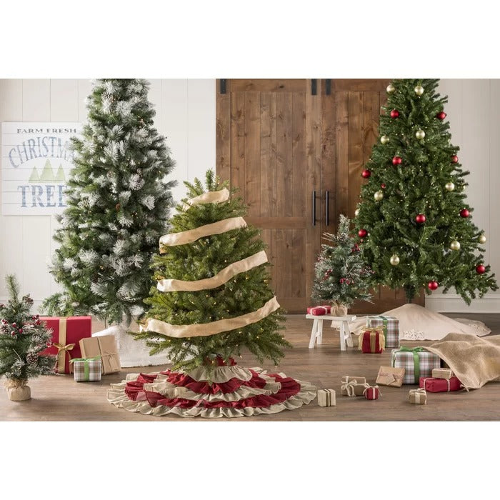90'' Lighted Artificial Pine Christmas Tree