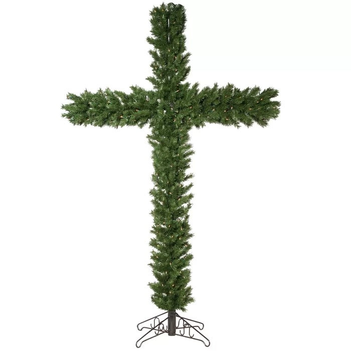 90'' Lighted Artificial Pine Christmas Tree