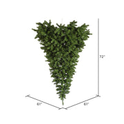 American Upside Down 6' Green Artificial Christmas Tree