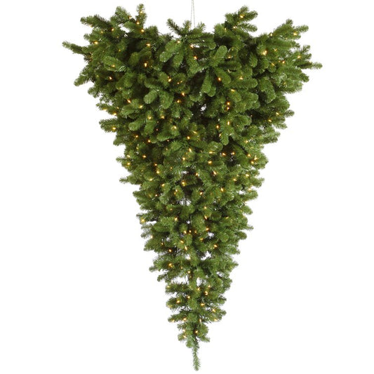 Upside Down Green Artificial Christmas Tree With 600 LEDs